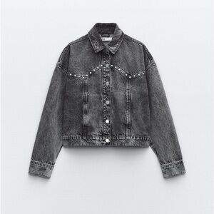Zara studed denim jacket